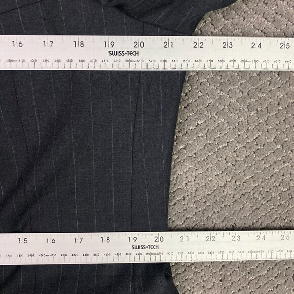 Brooks Brothers 346 Stretch 2 Piece Suit Mens 41L Pants 38 x 30.5 Gray Pinstripe - Picture 8 of 16